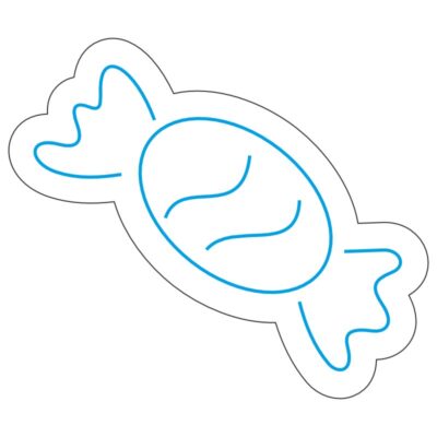 طرح آبنبات برای نئون فلکسی و برش لیزر