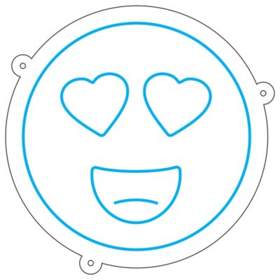 طرح نئون ایموجی عاشق