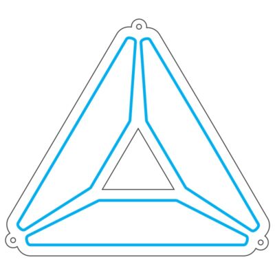 طرح نئون مثلث سهبعدی