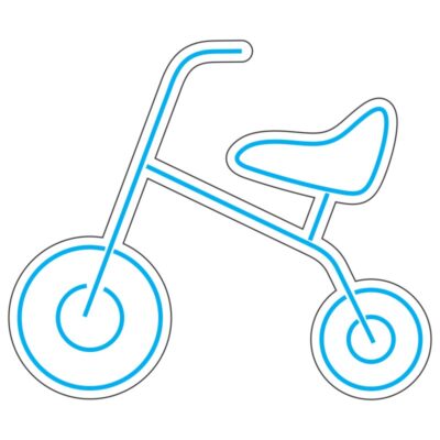 طرح نئون دوچرخه کودک