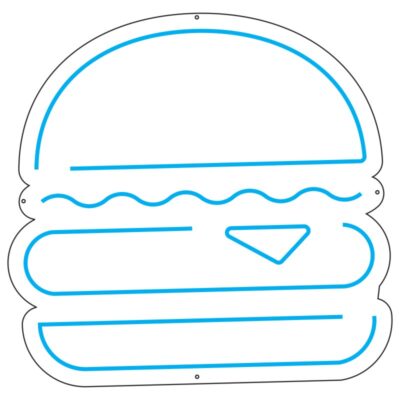 طرح نئون برگر دوتایی