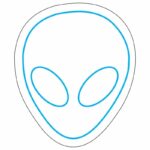 طرح نئون چهره بیگانه (Alien)