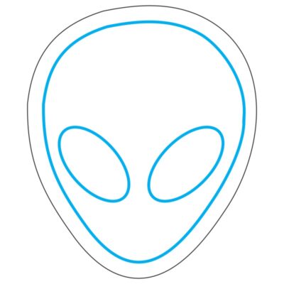 طرح نئون چهره بیگانه (Alien)
