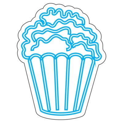 طرح نئون پاپ‌کورن سینما