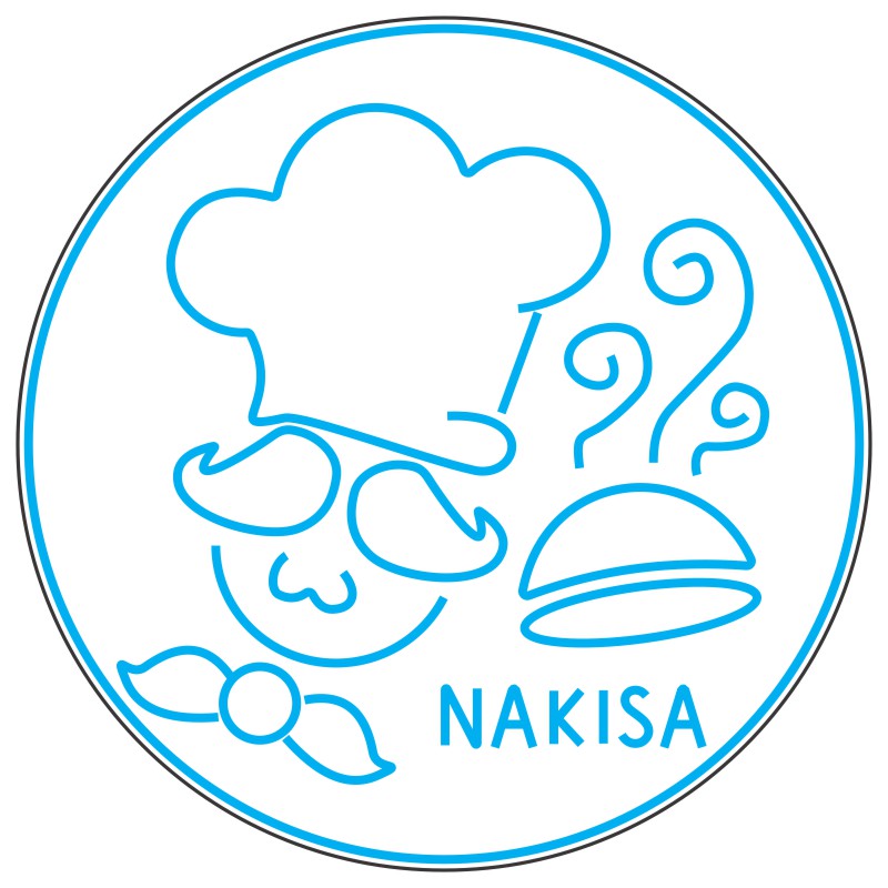 طرح نئون سرآشپز با لوگوی NAKISA 5 design 613 1 زن نئون