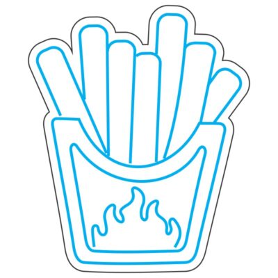 طرح نئون سیبزمینی سرخکرده کلاسیک