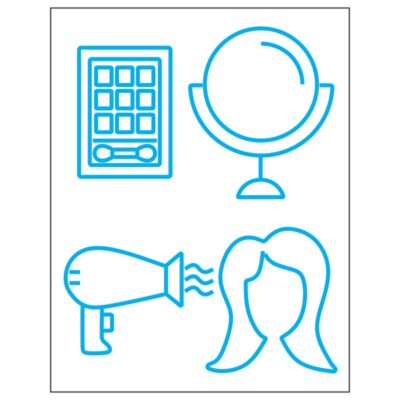 طرح نئون لوازم آرایشگاه زنانه