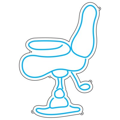 طرح نئون صندلی آرایشگاه مردانه