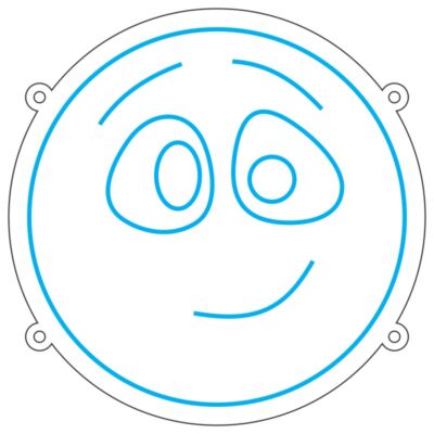 طرح نئون ایموجی خندان