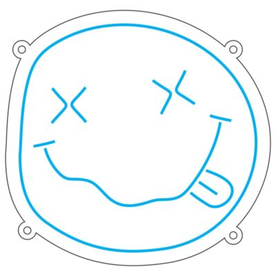 طرح نئون ایموجی دیوانه