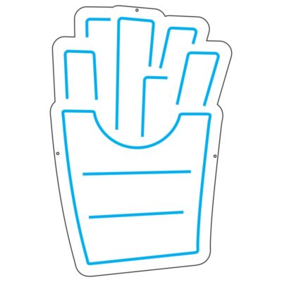 طرح نئون سیب‌زمینی سرخ‌کرده کلاسیک