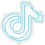 طرح نئون لوگو تیک‌تاک TikTok