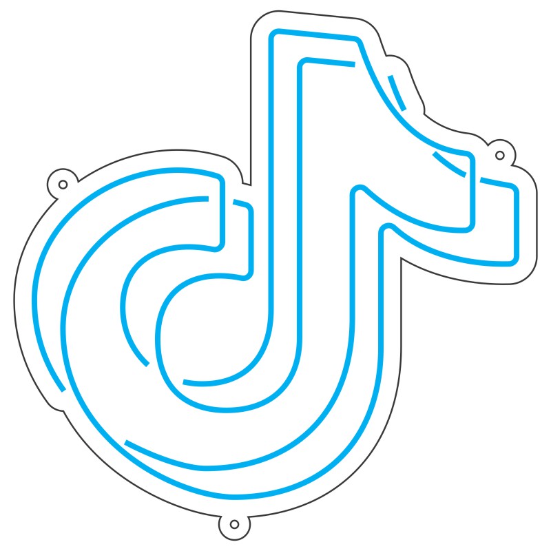 طرح نئون لوگو تیکتاک TikTok 3 design 638 1 چهره نئون