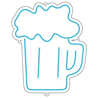 طرح نئون لیوان آبجو