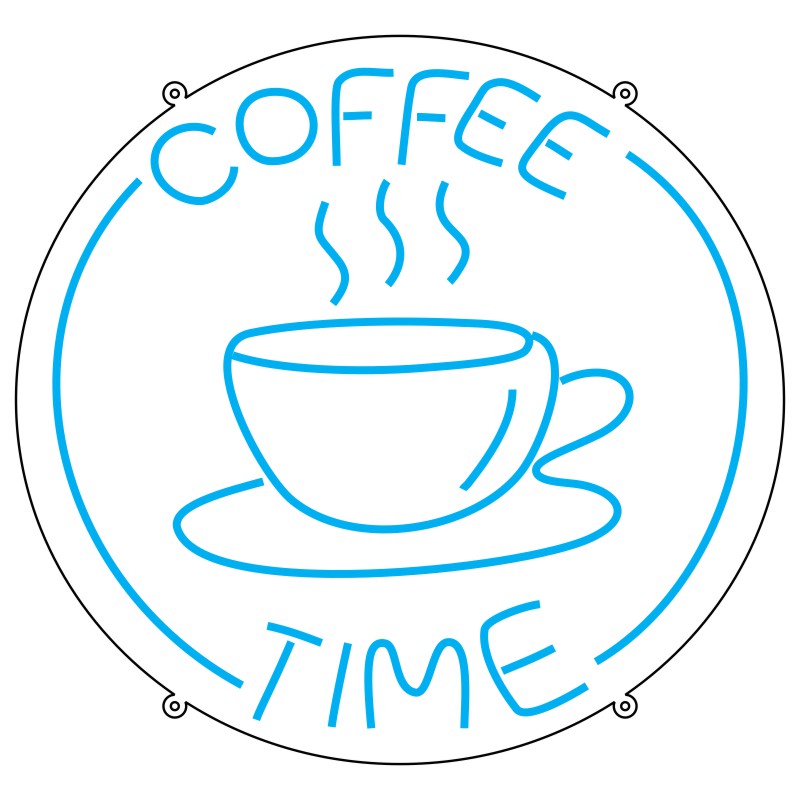طرح نئون Coffee Time 5 design 644 1 آبنبات