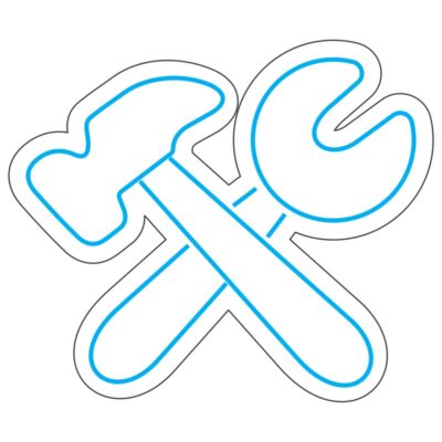 طرح نئون آچار و چکش صنعتی