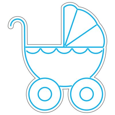 طرح نئون کالسکه نوزاد