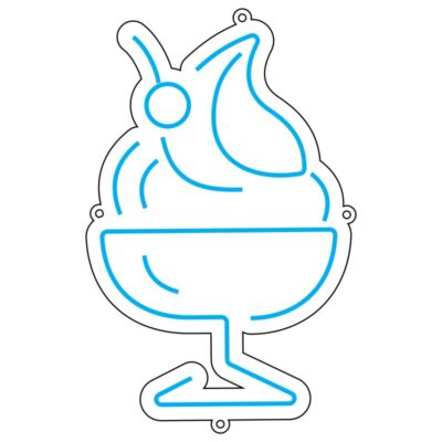 طرح نئون بستنی لیوانی