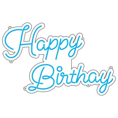 طرح نئون نوشته Happy Birthday کلاسیک