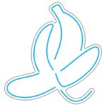 طرح نئون موز کارتونی