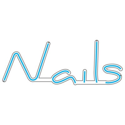 طرح نئون نوشته Nails