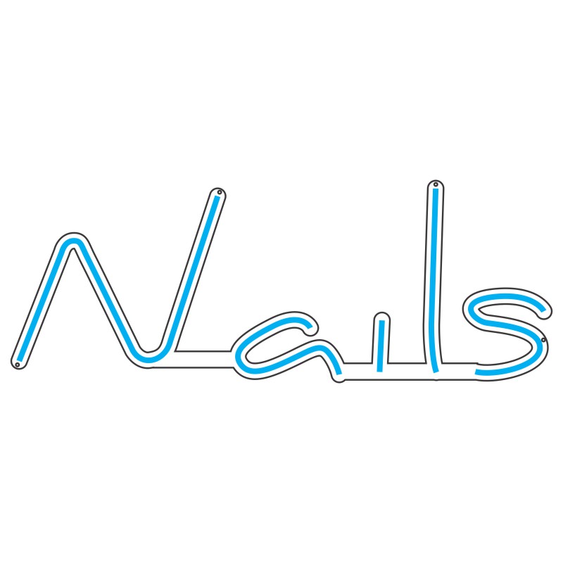 طرح نئون نوشته Nails 7 design 708 1 وکتور طرح مرد بیلیارد باز