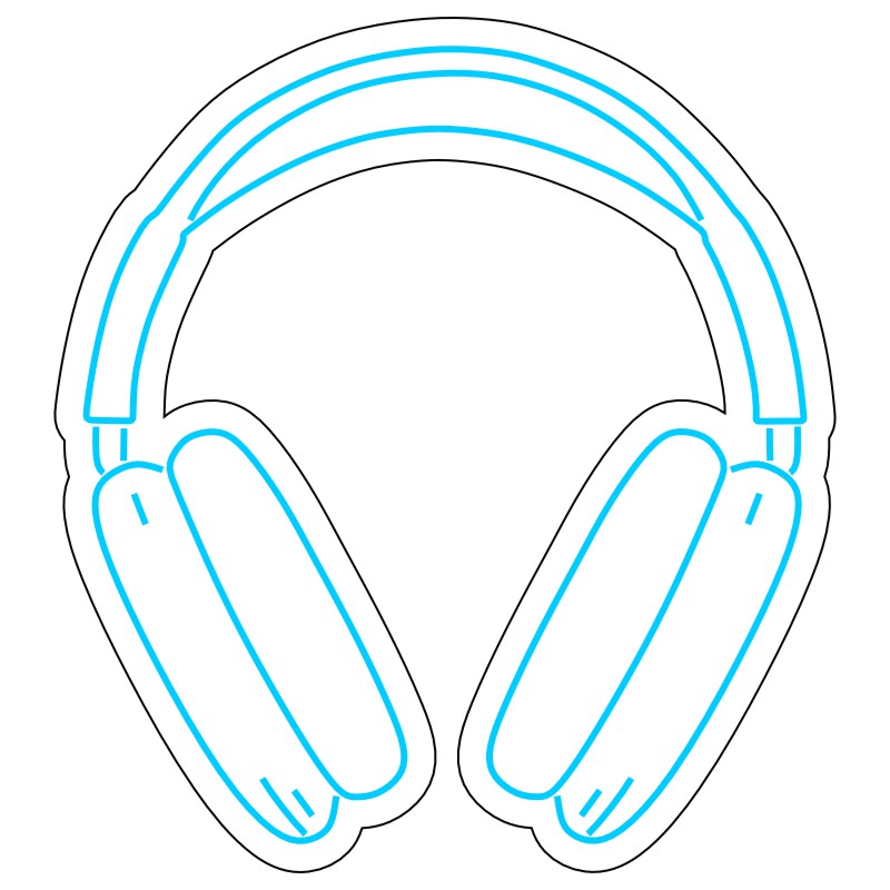 فایل وکتور هدفون مناسب تابلو صوتی و لیزر 2 design 71 1 عینک نئون