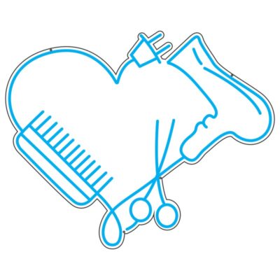 طرح نئون قلب و سشوار