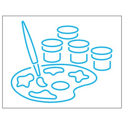 طرح نئون پالت نقاشی