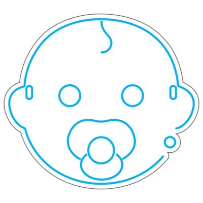 طرح نئون چهره کودک