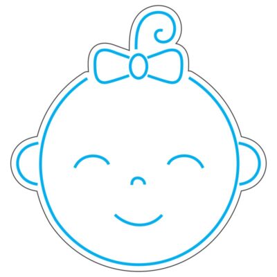 طرح نئون دختر نوزاد