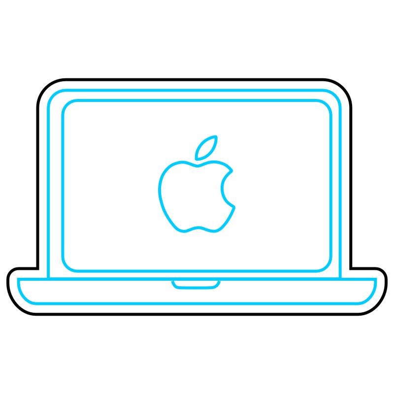 فایل وکتور لپتاپ اپل برای برش لیزر و نئون فلکس 2 design 73 1 اپل