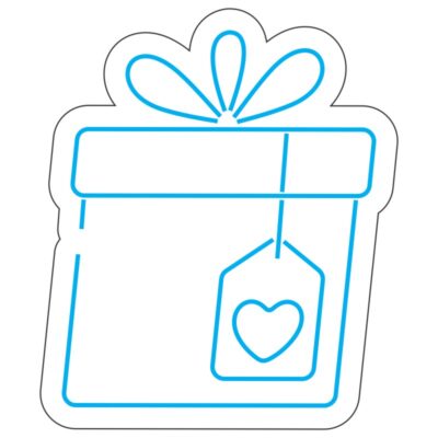 طرح نئون جعبه هدیه