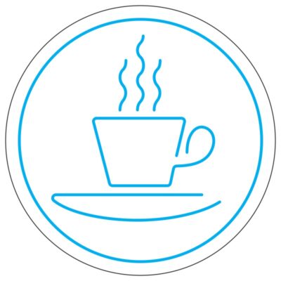 طرح نئون فنجان قهوه ساده