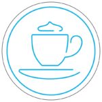طرح نئون لیوان چای و نعلبکی