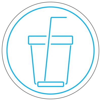 طرح نئون نوشیدنی با نی