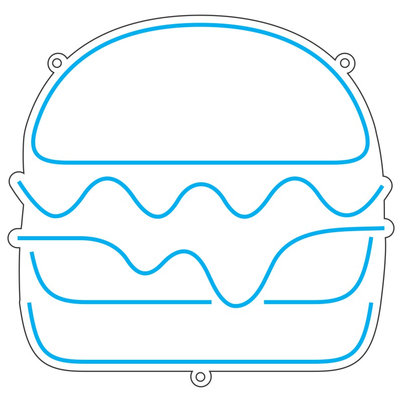 design 772 1 برگر نئون