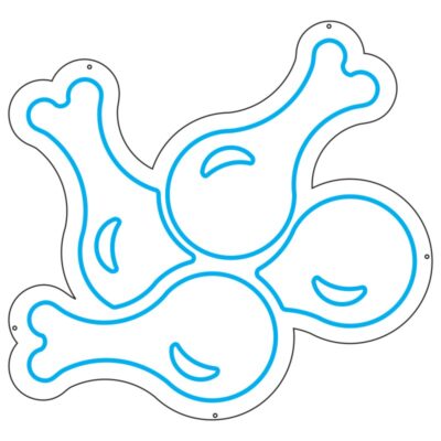 طرح نئون مرغ سوخاری