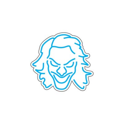 طرح نئون صورت خندان فانتزی