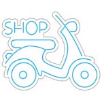 فایل وکتور موتور فروشگاه (دلیوری) برای تابلو نئون