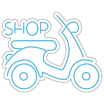 فایل وکتور موتور فروشگاه (دلیوری) برای تابلو نئون