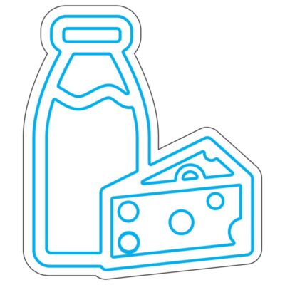 طرح نئون شیر و پنیر