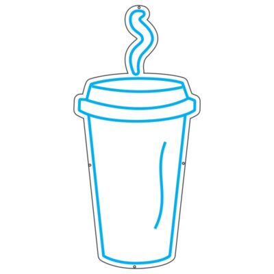 طرح نئون لیوان نوشیدنی