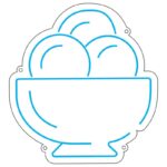 طرح نئون بستنی لیوانی
