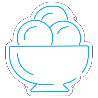 طرح نئون بستنی لیوانی