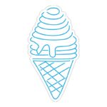فایل وکتور بستنی قیفی برای تابلو بستنی‌فروشی و دکور