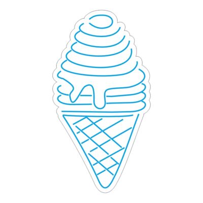 فایل وکتور بستنی قیفی برای تابلو بستنی‌فروشی و دکور