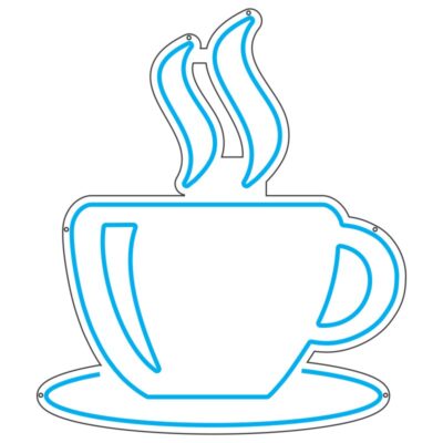 طرح نئون قهوه داغ