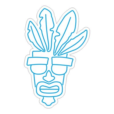 طرح ماسک سرخ‌پوستی برای تابلو نئون و برش لیزر