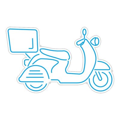 طرح موتورسیکلت نئون برای تابلو و برش لیزر